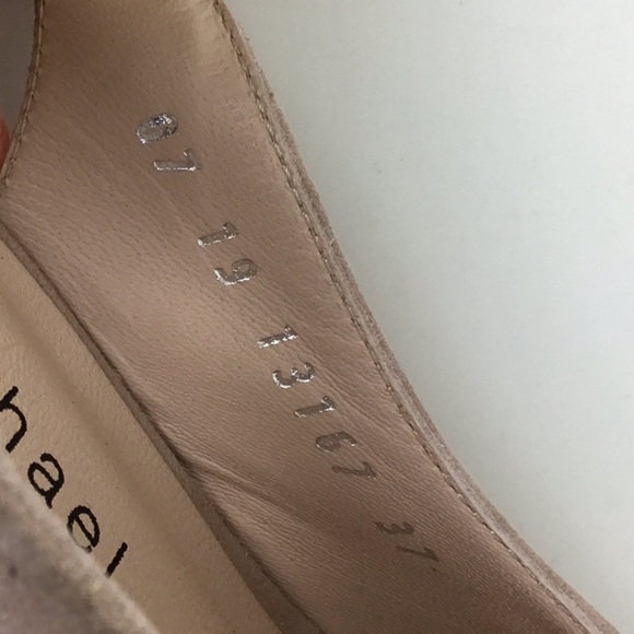 Eric Michael Suede Peep Toe Slingback Heels - Picture 8 of 9